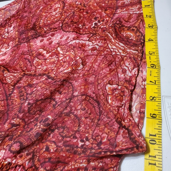 Pure Energy Size 4X Plus Smocked Babydoll Sheer Kimono Sleeve Top Blouse - Picture 8 of 11